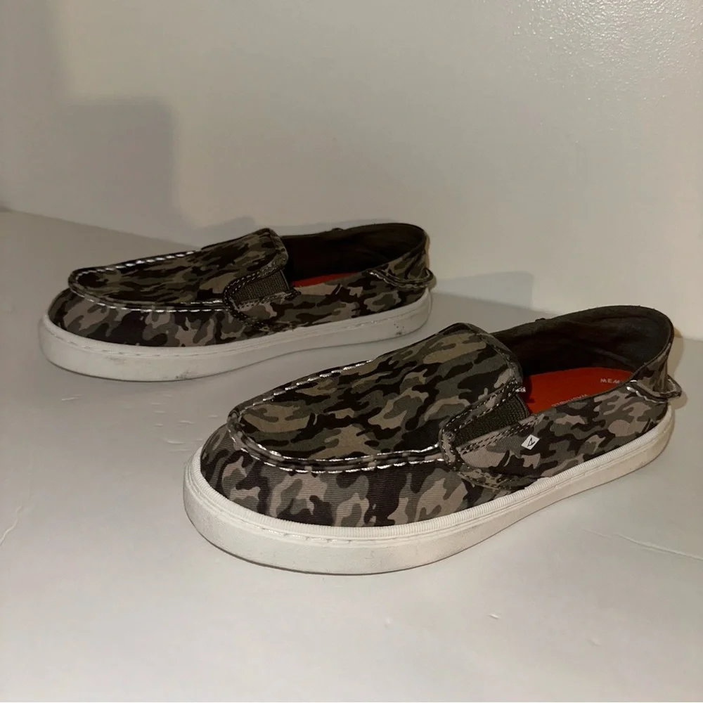 Sperry Camouflage Top Sider Salty Unisex flat shoes size 5 Big Kids 🆕 no box